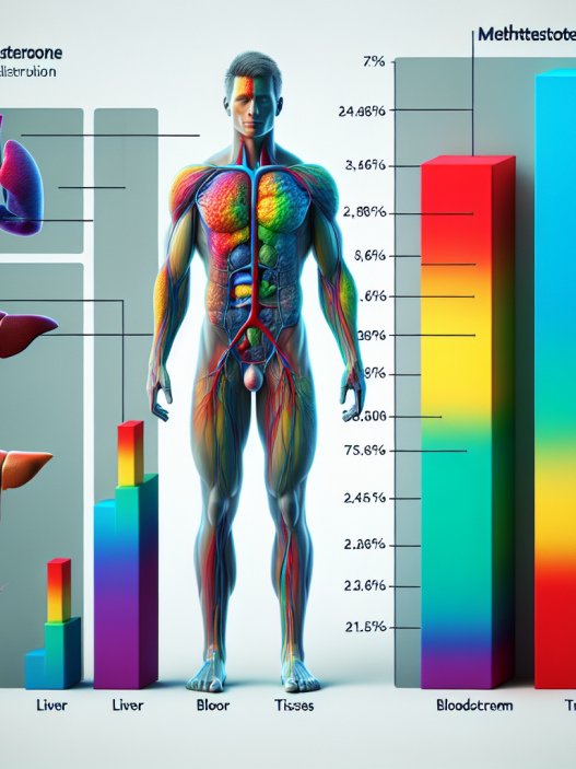 Volume of distribution of methyltestosterone