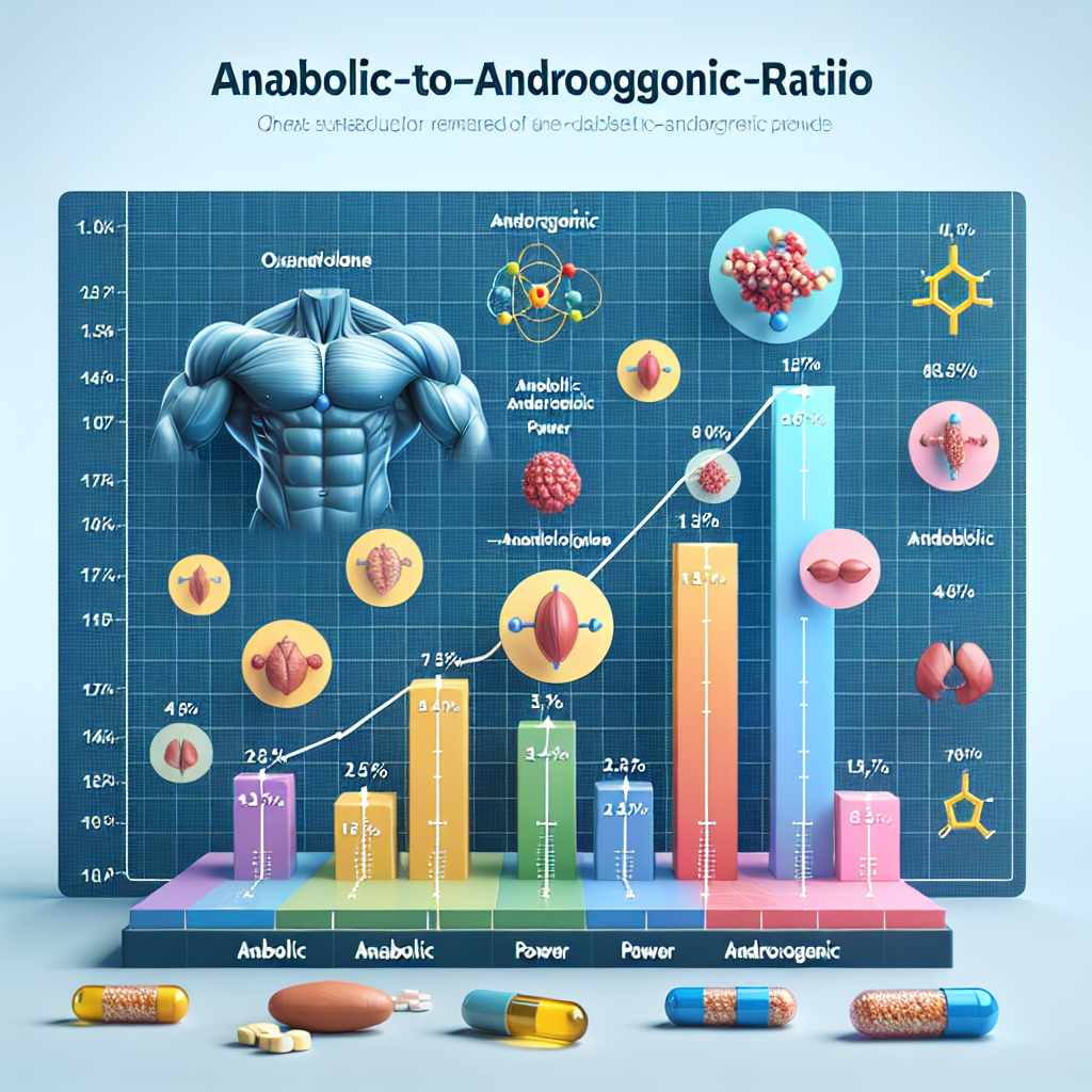 Anabolic-to-androgenic ratio of oxandrolone compared to others